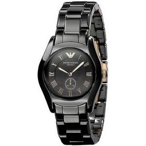 Emporio Armani Watch Ladies Ceramica Black & Rose